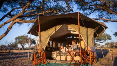 A camp tent in Botswana.