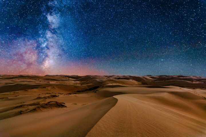 Stars over a desert.