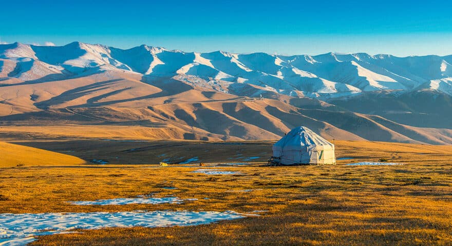 A campsite in Kazakhstan.