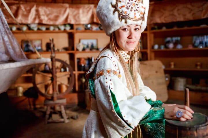 A woman in Siberia.