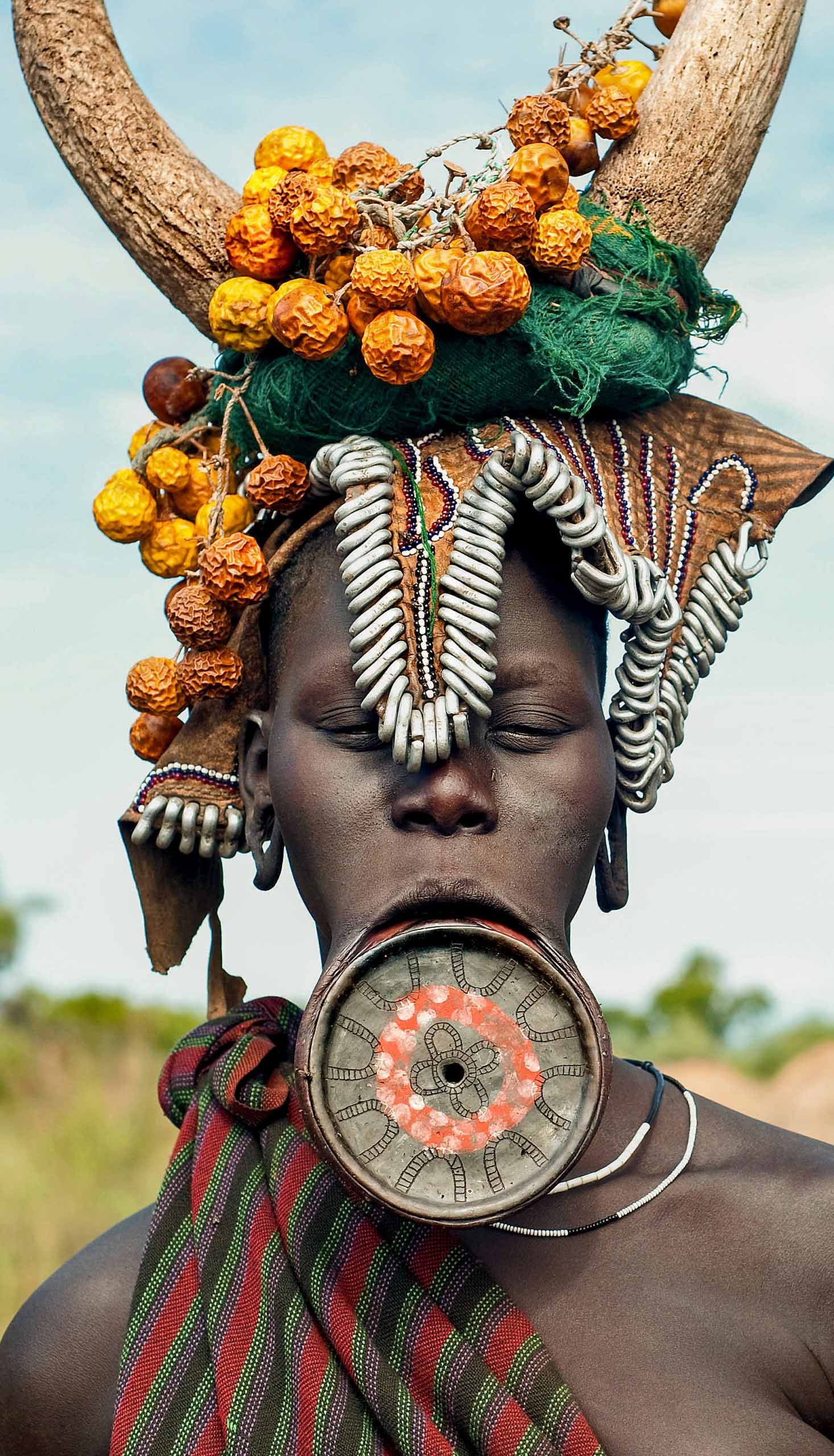 Woman from the Mursi tribe in Ethiopia.