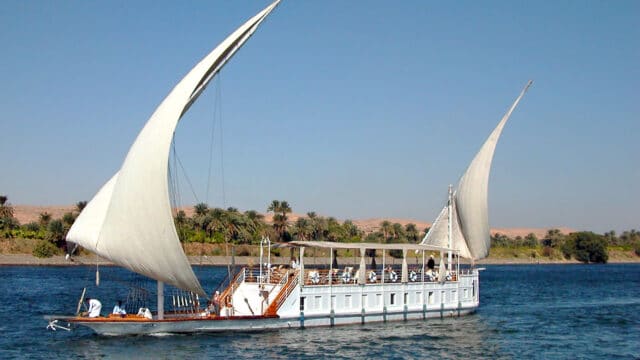 A sailboat in Egypt.