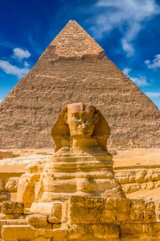 The Sphinx in Cairo, Egypt.