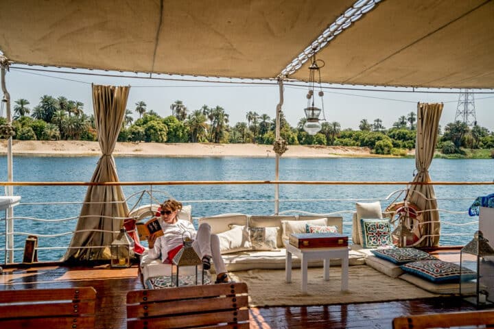 A waterfront lounge in Egypt.