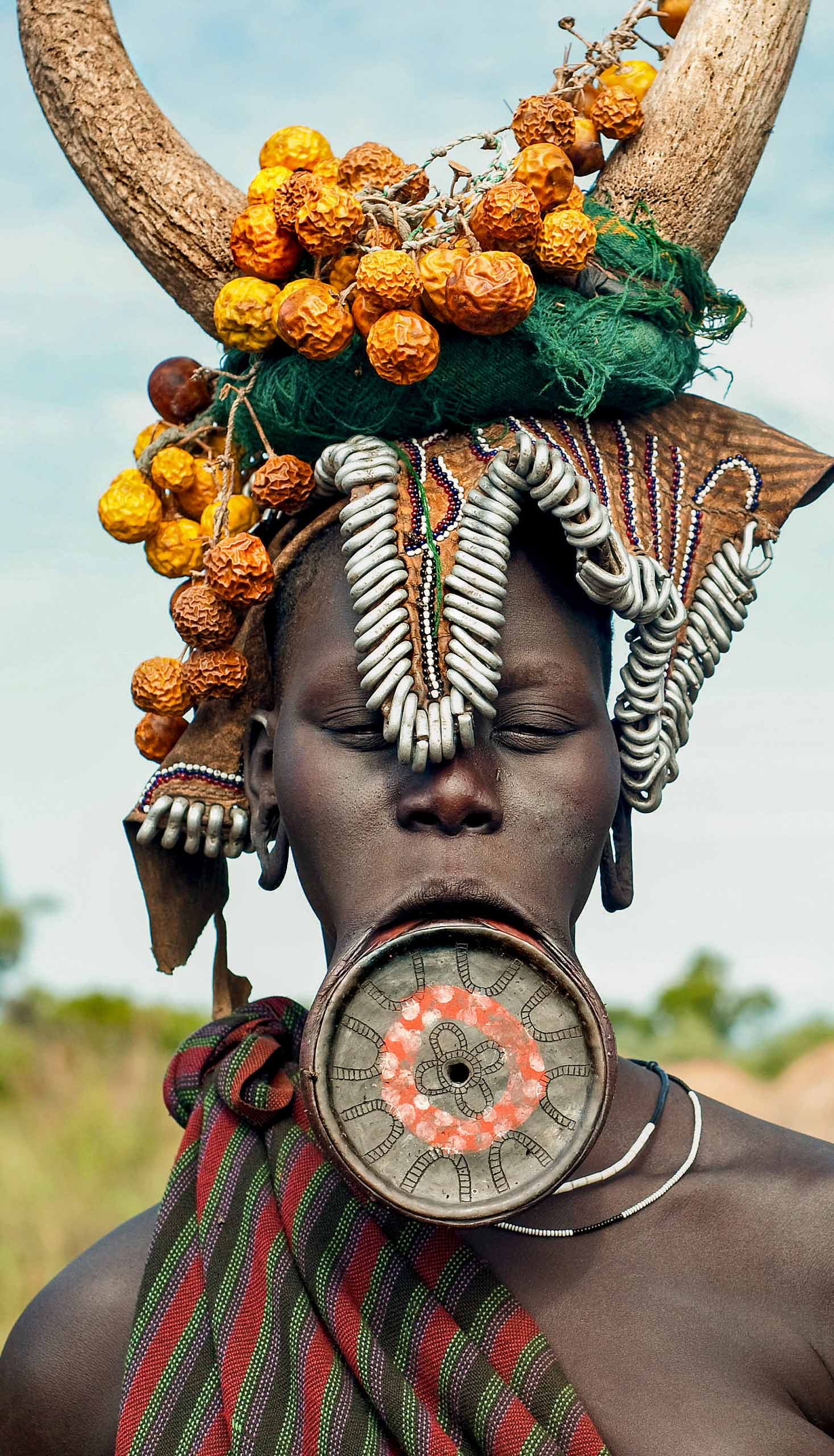Woman from the Mursi tribe.