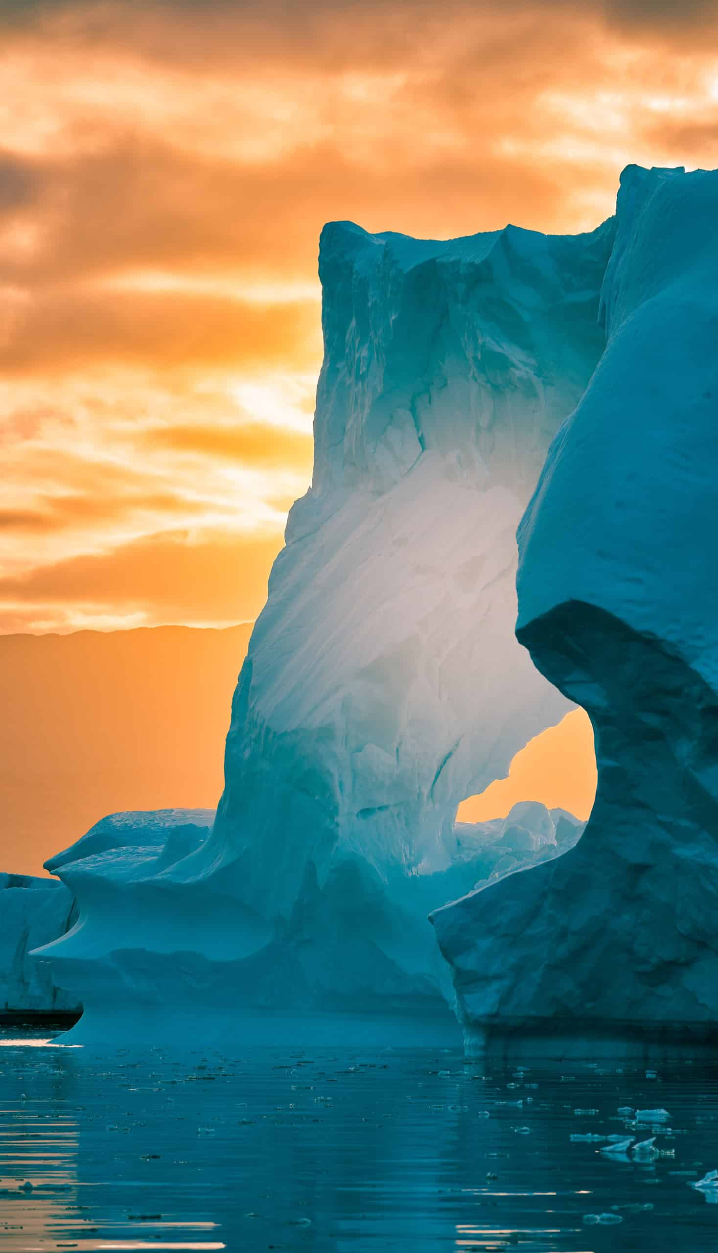 A large iceberg in Greenland.