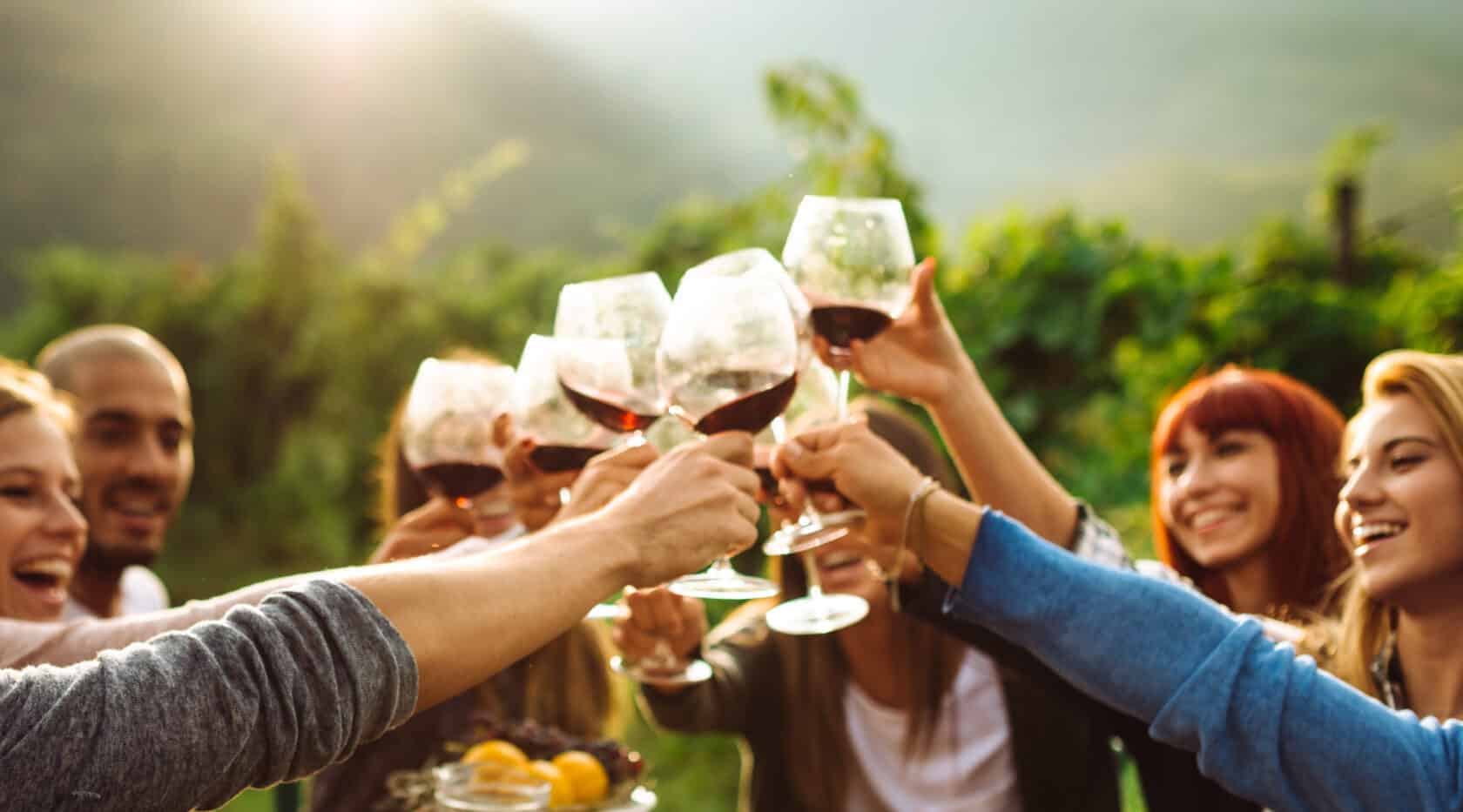 A group of friends enjoying a glass of wine together.
