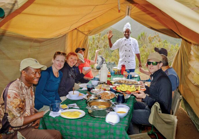 A meal in Kilimanjaro.