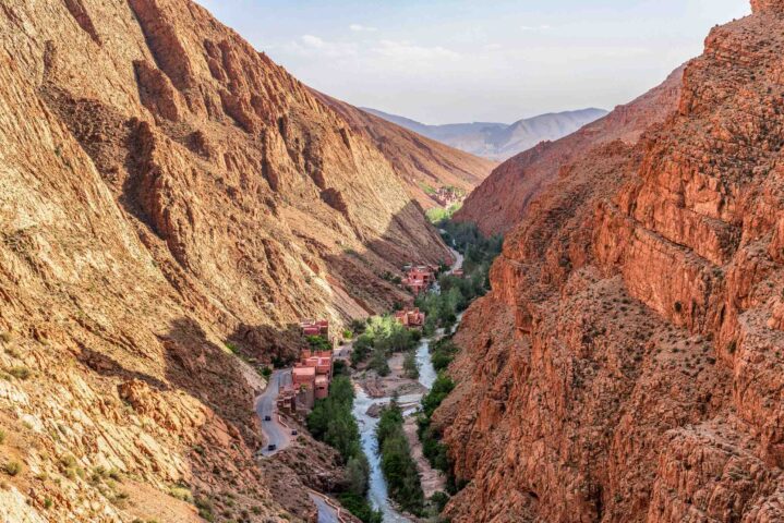 A canyon in Morocco.