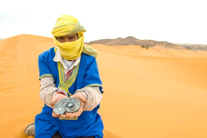 A man in a desert.