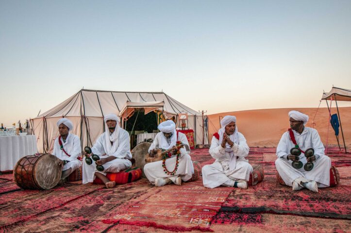 Musicians performing in Morocco.