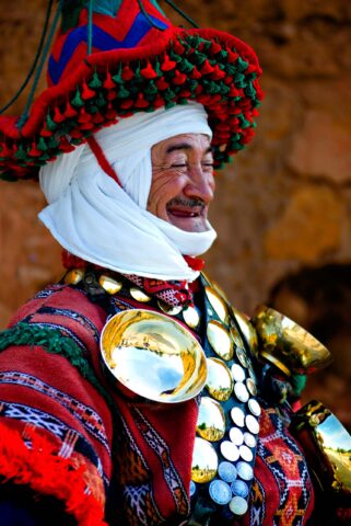 A man dressed in traditional clothing in Morocco.