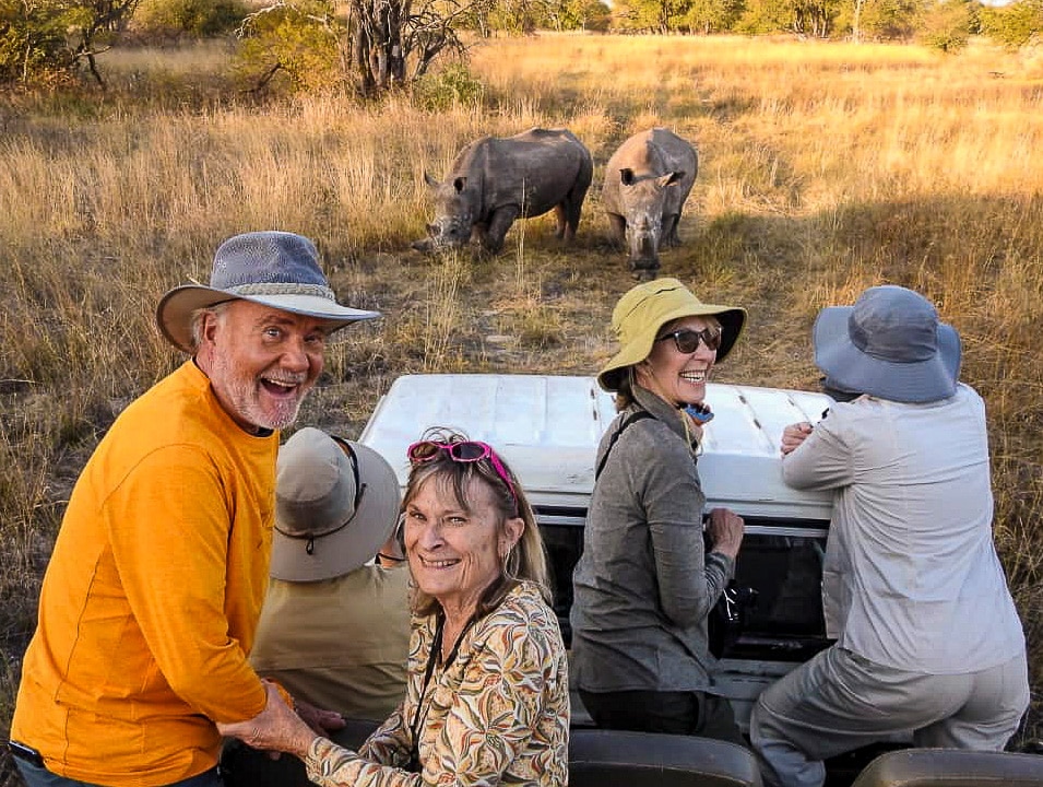 Wilderness Travel guests on a Zimbabwe wildlife safari.