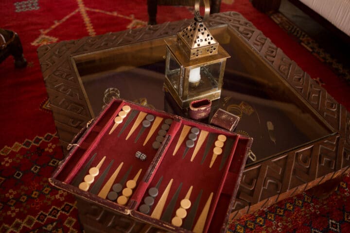A board game set.