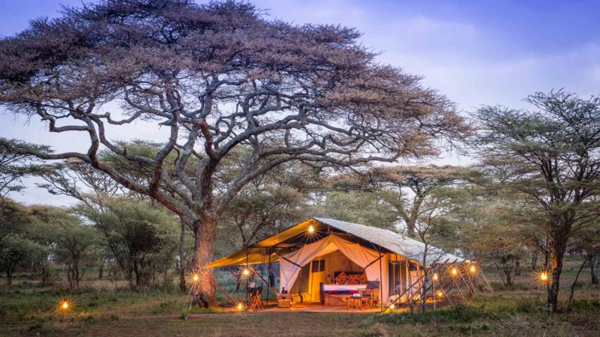 A campsite in Tanzania.