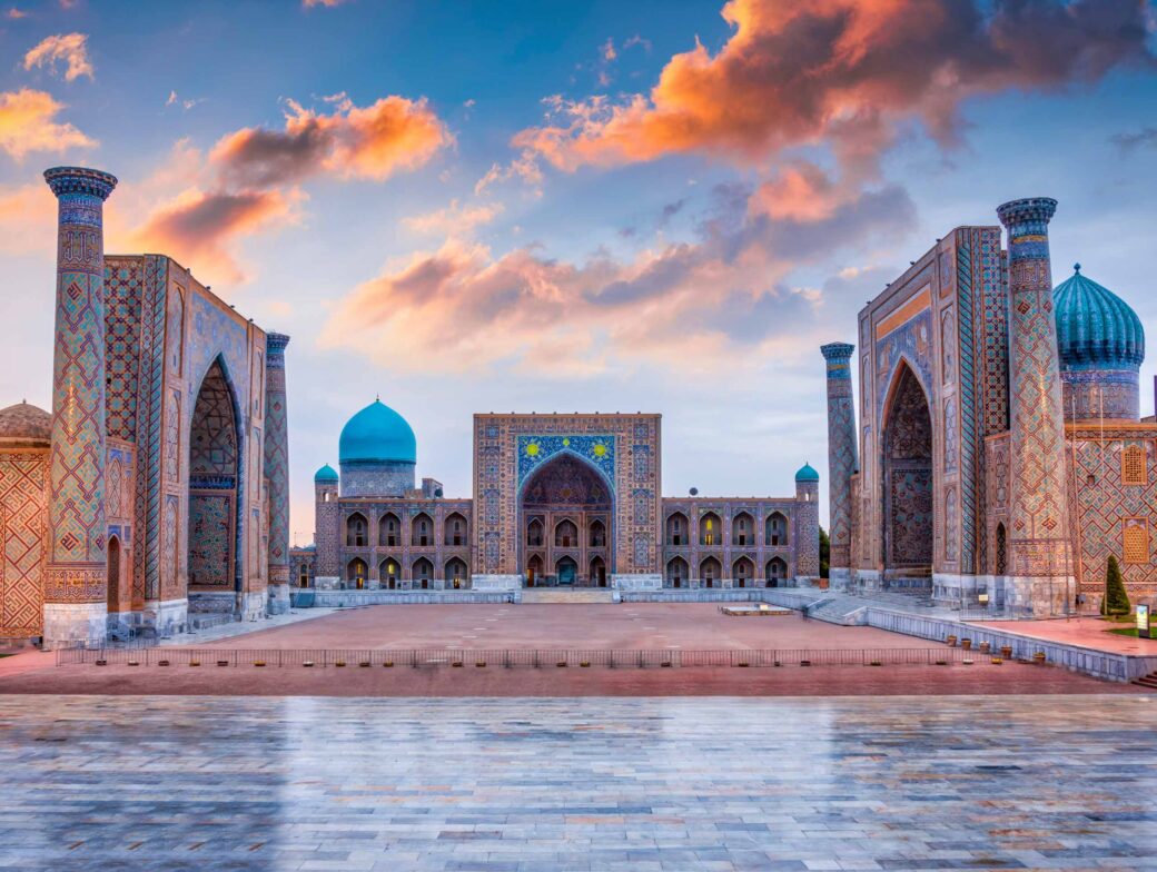 Samarkand Registan Square in Uzbekistan.