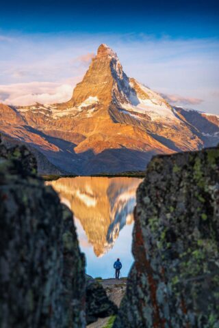 A photographer at the Matterhorn.