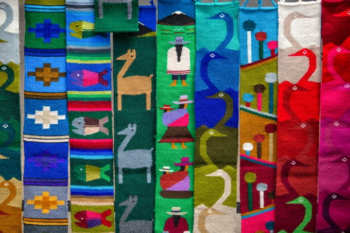 colorful indigenous artisan textiles