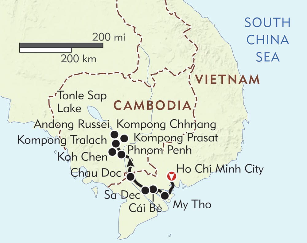 Mekong Expedition Cruise map