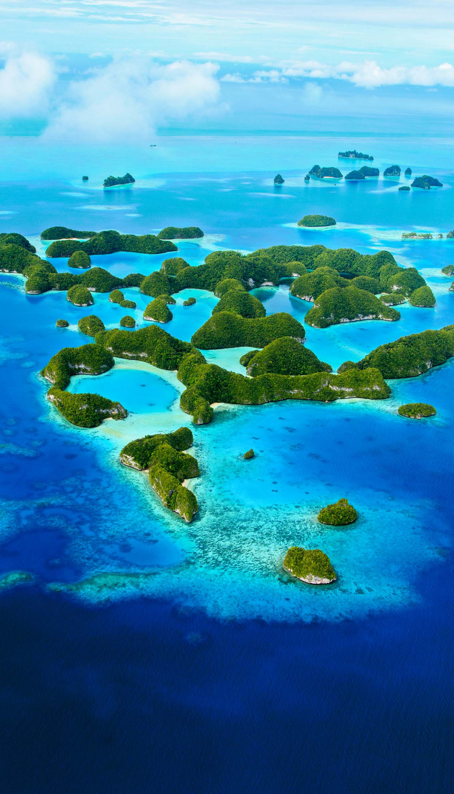 An aerial view of Palau.