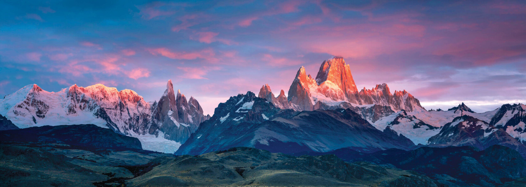 A sunset over El Chalten.