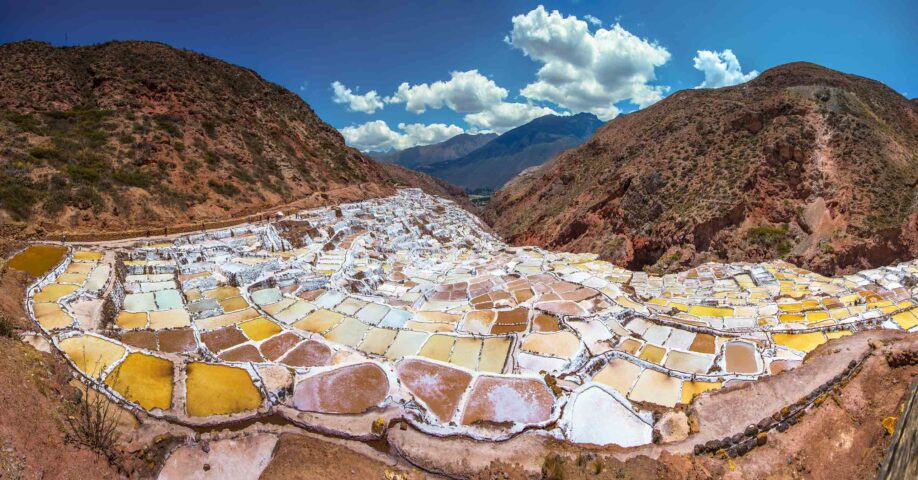 Man made salt mines in Peru.