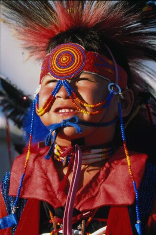 Blackfoot native american child.