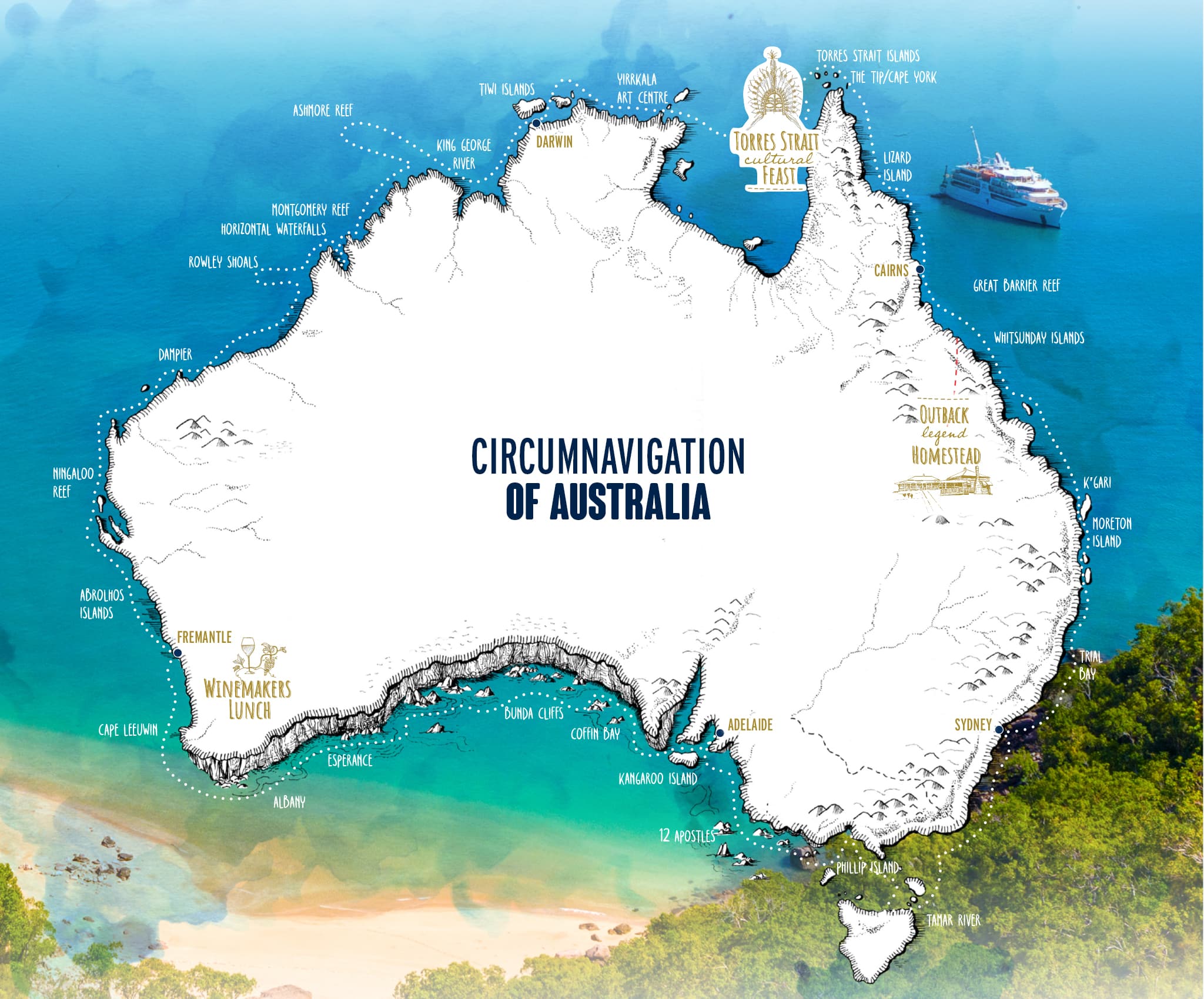 circumnavigation cruise around australia